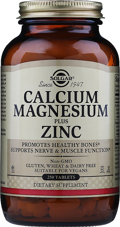 Дієтична добавка "Кальцій, магній + цинк" - Solgar Calcium Magnesium Plus Zinc — фото N4
