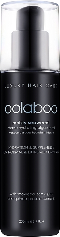 Маска з водоростями для інтенсивного зволоження волосся - Oolaboo Moisty Seaweed Intense Hydrating Algae Mask — фото N1