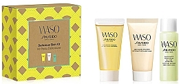 Парфумерія, косметика Набір - Shiseido Waso Delicious Skin (cleanser/30ml + polisher/30ml + moisturizer/30ml)