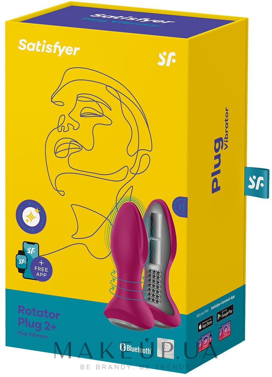 Анальный вибратор, фуксия - Satisfyer Rotator Plug 2+ Anal Vibrator: купить  по лучшей цене в Украине | Makeup.ua