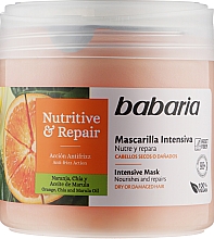 Духи, Парфюмерия, косметика Интенсивная маска для волос "Питания и восстановления" - Babaria Intensive Mask Nutritive & Repair