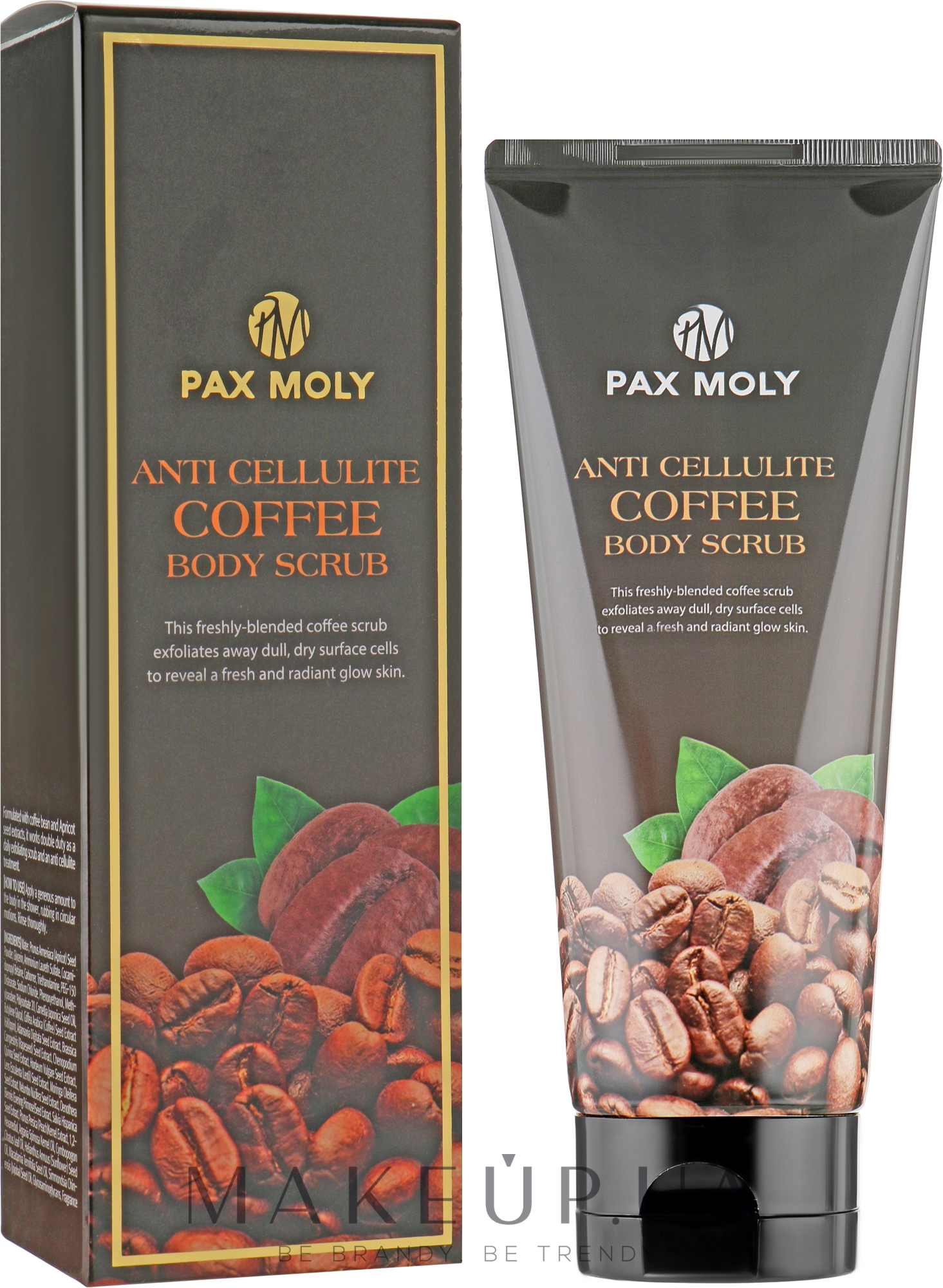 Скраб для тіла "Кавовий" - Pax Moly Anti Cellulite Coffee Body Scrub — фото 180ml