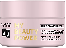 Восстанавливающий ночной крем-концентрат для лица - AA My Beauty Power Niacynamid 5% Revitalizing Night Cream-Concentrate — фото N2