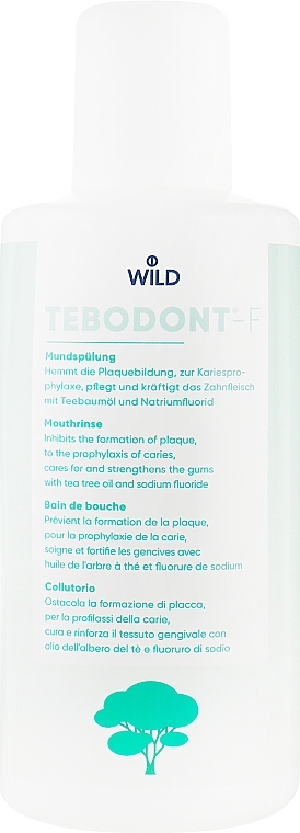 Ополаскиватель для полости рта с маслом чайного дерева и фторидом - Dr. Wild Tebodont-F (Melaleuca Alternifolia)
