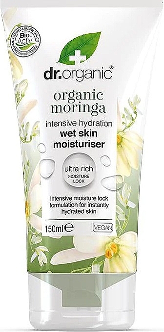 Лосьон для тела с маслом семян моринги - Dr. Organic Moringa Wet Skin Moisturiser — фото N1