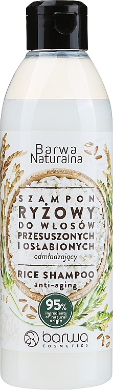 Омолаживающий шампунь с экстрактом риса - Barwa Herbal Rice Shampoo