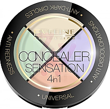 Духи, Парфюмерия, косметика Палетка корректоров - Eveline Cosmetics Concealer Sensation 4in1 