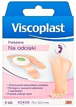 Пластыри от мозолей, 70 х 12.5 мм, 6 шт. - Viscoplast Poloderm — фото N1