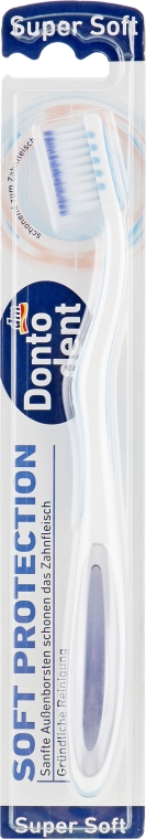 Зубная щетка "Мягкая защита", супермягкая, голубая - Dontodent Super Soft  — фото N1
