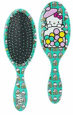 Щітка для волосся компактна, Хелоу Кітті, блакитна - Wet Brush Mini Detangler Hair Brush Hello Kitty Bubble Gum Blue — фото N1
