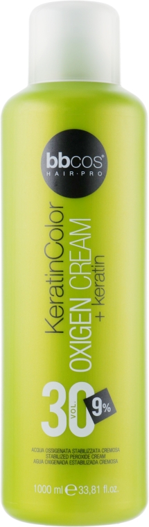 Окислитель кремообразный 9 % - BBcos Keratin Color Oxigen Cream 30 Vol — фото N1