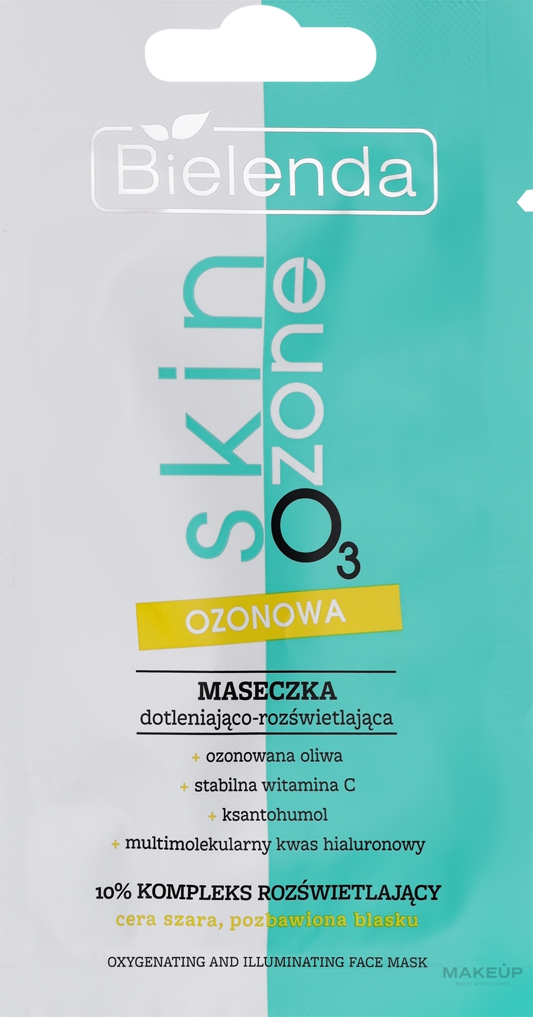 Озонова освітлювальна маска для обличчя - Bielenda Skin O3 Zone Oxygenating And Illuminating Face Mask — фото 8ml