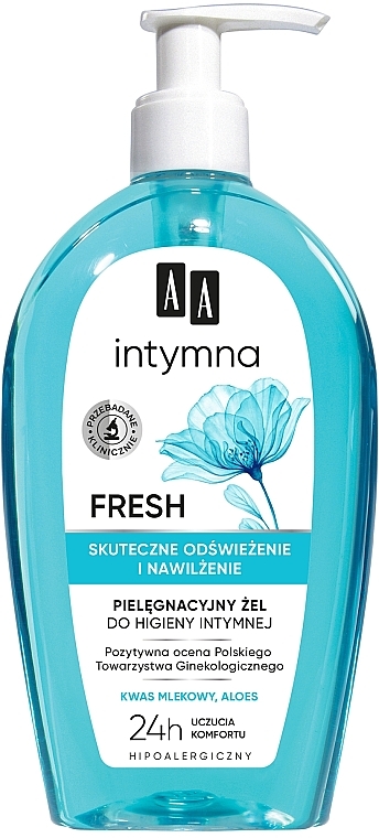 Гипоаллергенный гель для интимной гигиены - AA Intymna Fresh Gel — фото N3