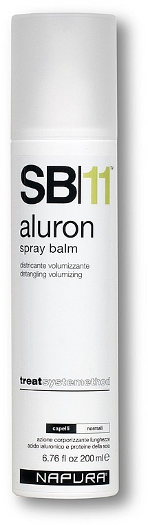 Спрей для об'єму і розгладжування структури волосся - Napura S11 Aluron Spray Balm — фото N1