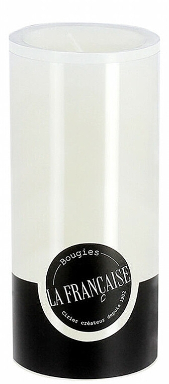 Свеча-цилиндр, диаметр 7 см, высота 15 см - Bougies La Francaise Cylindre Candle White — фото N1