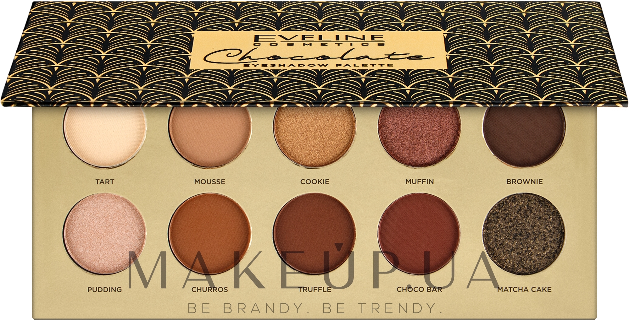 Палетка теней для век - Eveline Cosmetics Eyeshadow Palette Chocolate — фото 10g