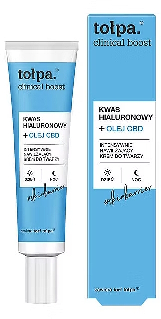 Интенсивно увлажняющий крем для лица - Tolpa Clinical Boost Hyaluronic Acid+CBD Oil — фото N1