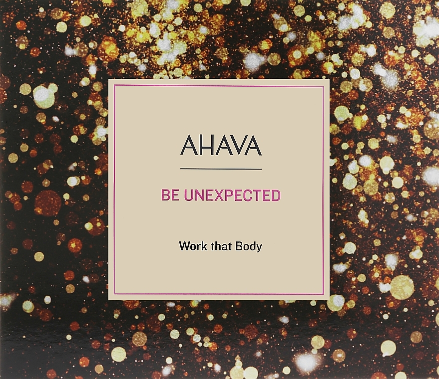 Набор - Ahava Be Unexpected Holiday 2023 Work That Body Set (h/cr/100ml + b/lot/100ml + sh/gel/100ml + f/ser/sample/0.5ml) — фото N1