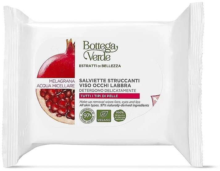 Салфетки для снятия макияжа, 25 шт. - Bottega Verde Beauty Extracts Make-up Remover Wipes — фото N1