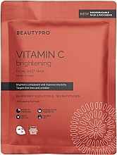 Парфумерія, косметика Колагенова маска для обличчя, з вітаміном С - BeautyPro Collagen Mask Brightening Vitamin C