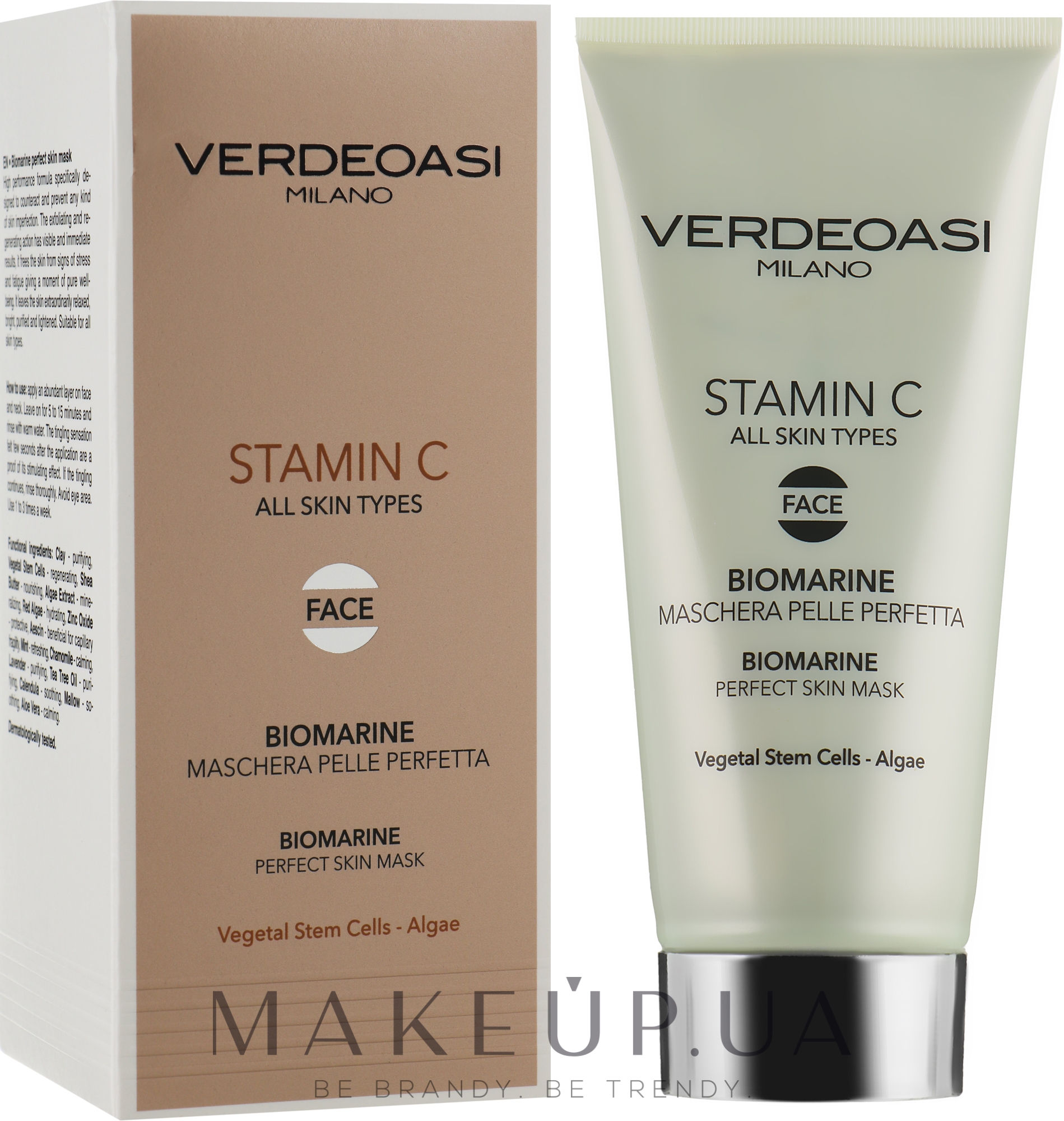 Биоморская маска для идеальной кожи лица - Verdeoasi Stamin C Biomarine Perfect Skin Mask — фото 100ml