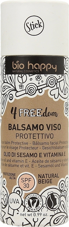 Бальзам для лица - Bio Happy 4FREEdom Protective Face Balm SPF 30 — фото N1