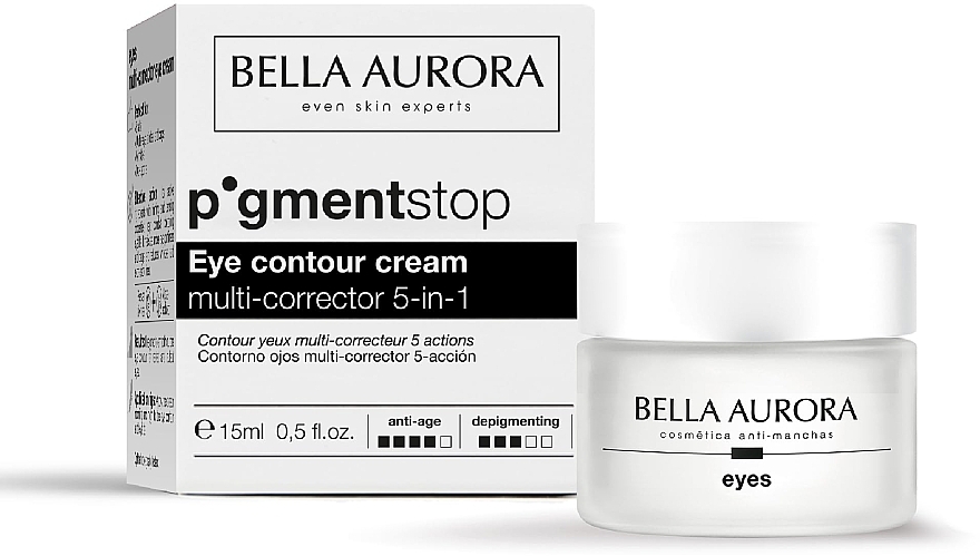 Крем для кожи вокруг глаз - Bella Aurora Pigment Stop Eye Contour Cream Multi-Corrector 5 in 1 — фото N1