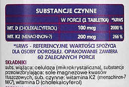 Витамин D3 + K2, в таблетках - NaturPlanet Vitamin D3 + K2 Max 4000IU + 200 mcg — фото N5