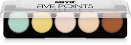 Духи, Парфюмерия, косметика Палетка корректоров для лица - Miyo Five Points Palette Perfect Sellfie Palette