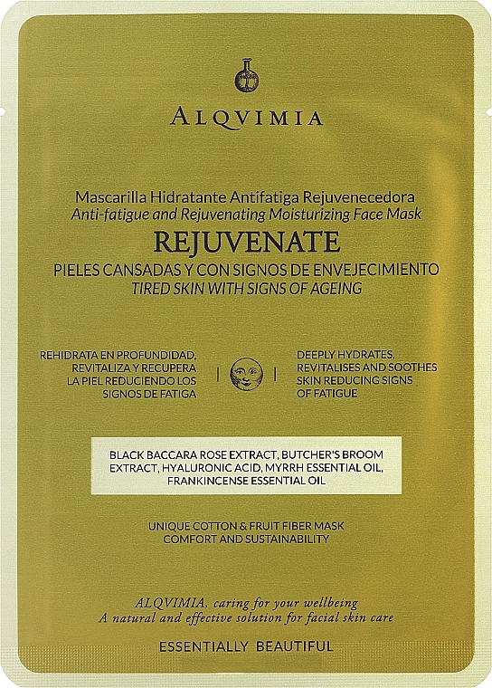 Омолоджувальна зволожувальна маска для обличчя - Alqvimia Rejuvenate Anti-Fatigue And Rejuvenating Moisturizing Mask — фото N1