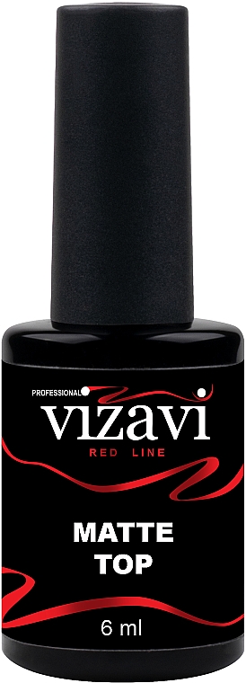 Фінішне матове покриття без липкого шару - Vizavi Professional Red Line Matte Top — фото N1