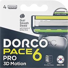 Картридж для бритвы для мужчин, с 6 лезвиями - Dorco Pace 6 — фото N1