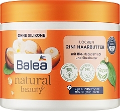 Маска для кудрявых волос - Balea Natural Beauty Curls 2in1 Macadamia Oil & Shea Butter Hair Mask — фото N2