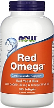 Желатинові капсули "Червоний дріжджовий рис" - Now Foods Red Omega Red Yeast Rice — фото N1