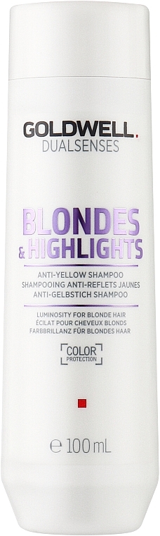 УЦЕНКА Шампунь против желтизны для осветленных волос - Goldwell Dualsenses Blondes&Highlights * — фото N1