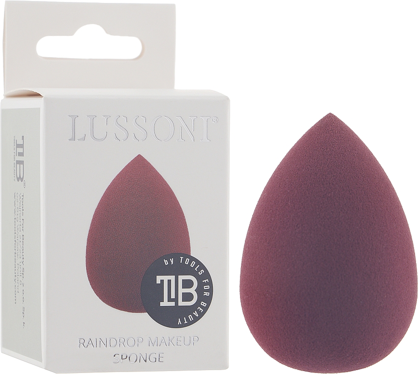 Спонж для макияжа, бордовый - Lussoni Raindrop Makeup Sponge — фото N2