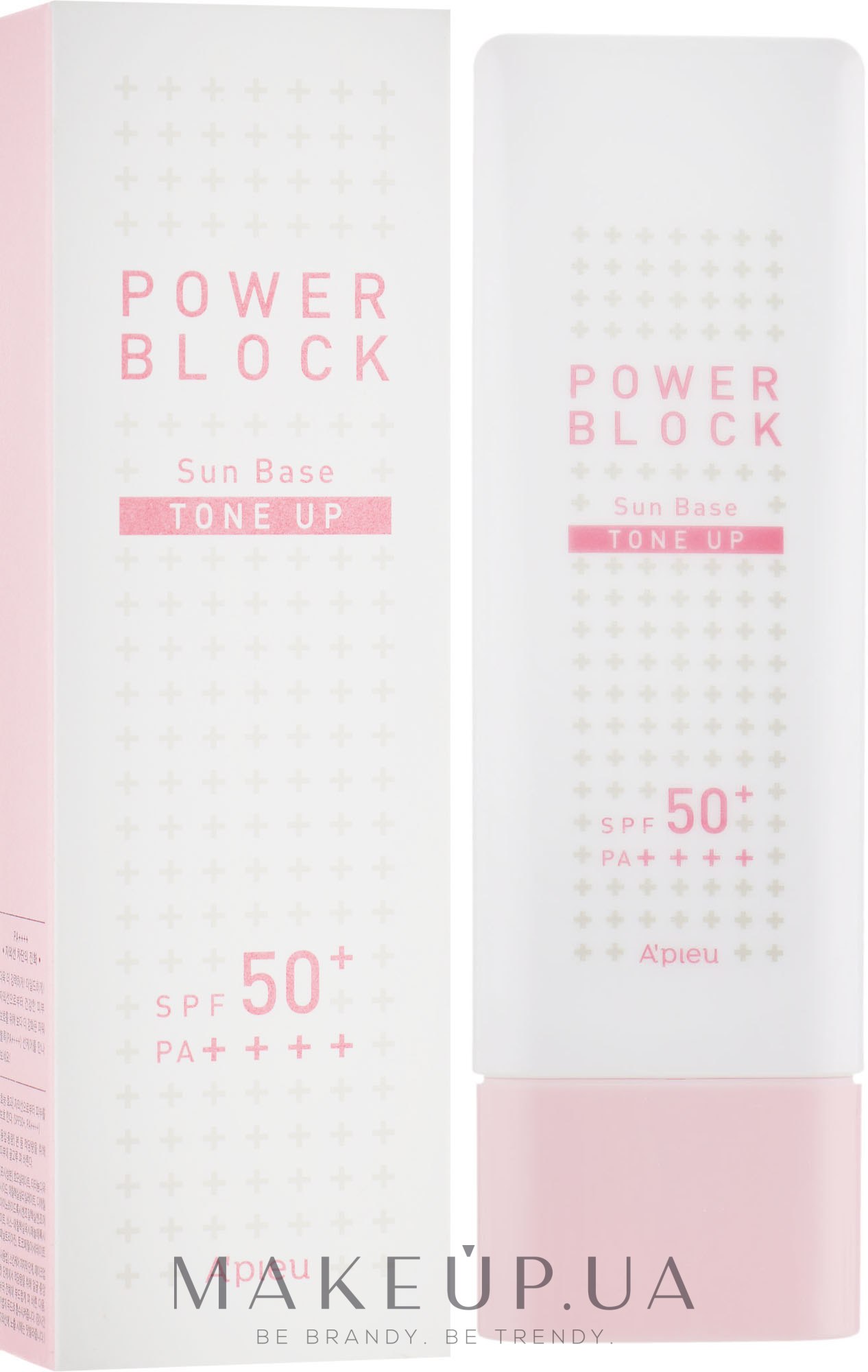 Сонцезахисна вирівнювальна основа - A'pieu Power Block Tone Up Sun Base Pink — фото 50ml