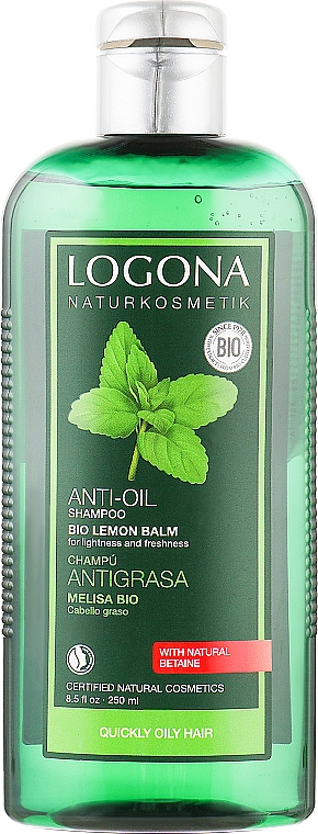 Шампунь Баланс для жирного волосся - Logona Hair Care Balance Shampoo Lemon Balm — фото N1