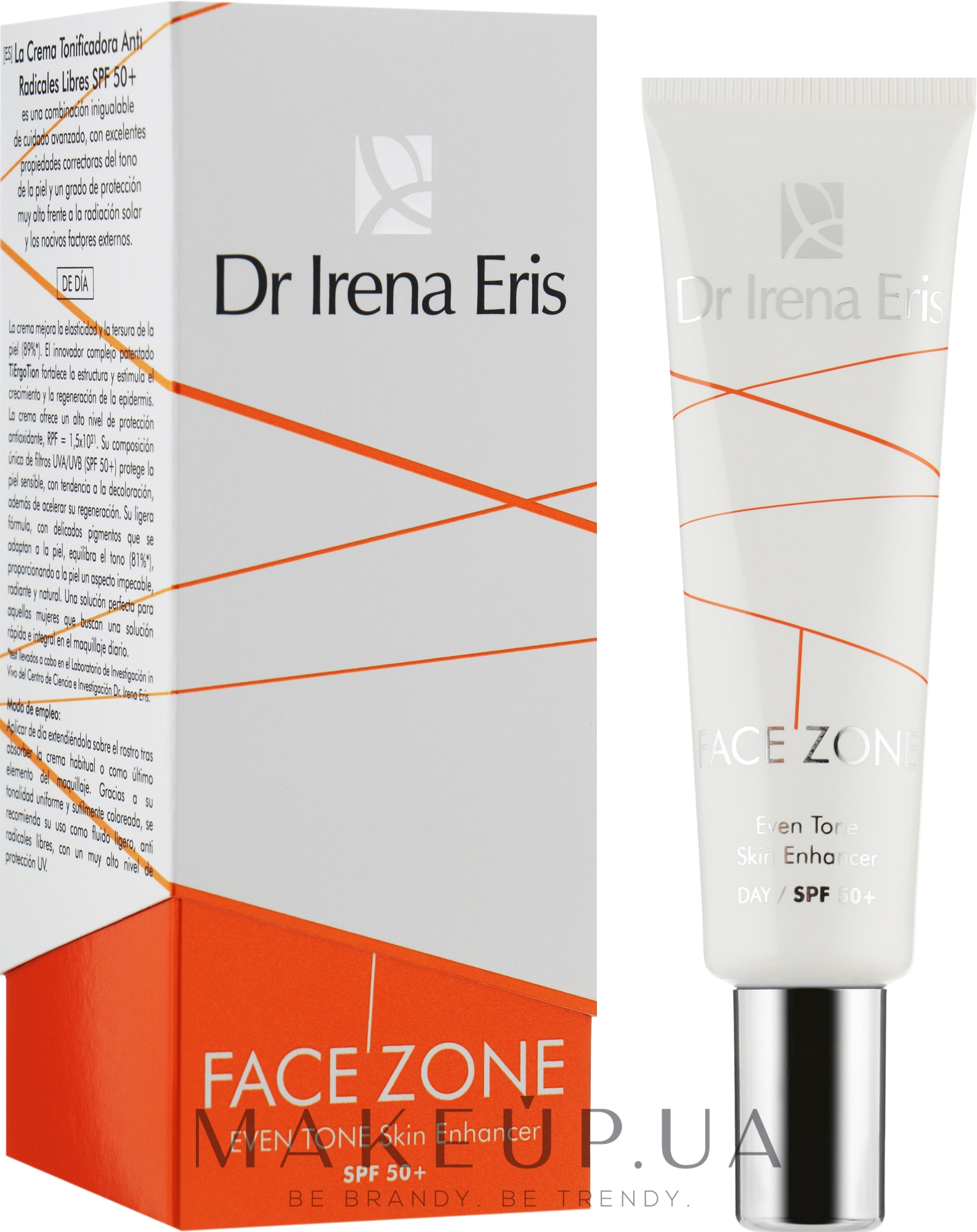Денний крем для обличчя - Dr. Irena Eris Face Zone Even Tone Skin Enhancer SPF50 — фото 30ml