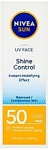 Матирующий солнцезащитный крем для нормальной и комбинированной кожи - NIVEA Sun Shine Control Instant Mattifying Effect SPF 50 — фото N2