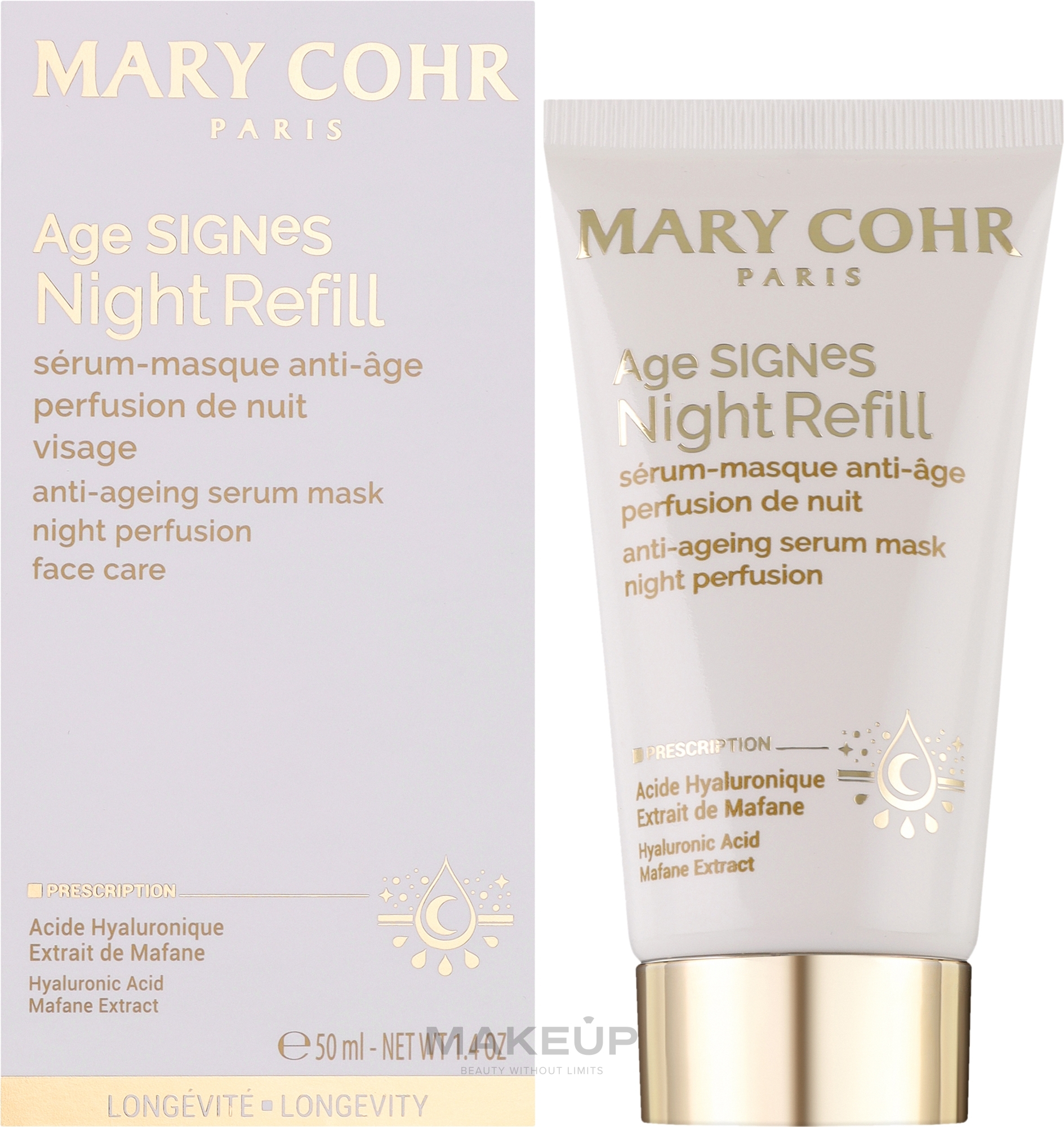 Восстанавливающая ночная маска-сыворотка - Mary Cohr Age Signes Night Refill — фото 50ml