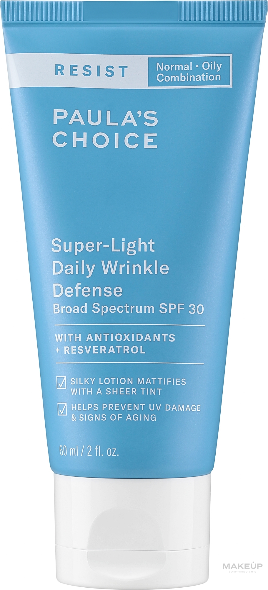 Увлажняющий лосьон для лица - Paula's Choice Resist Super-Light Daily Wrinkle Defense SPF30 — фото 60ml