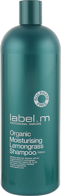 Шампунь для волосся з лемонграс - Label.m Cleanse Organic Moisturising Lemongrass Shampoo — фото N3