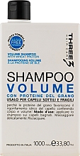 Шампунь для об'єму волосся з пшеничним блиском - Faipa Roma Three Hair Care Volume Shampoo — фото N3