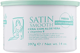 Воск банка с алоэ - Satin Smooth Aloe Vera Wax With Vitamin E — фото N1