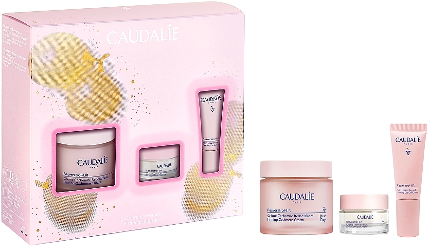 Набір - Caudalie Resveratrol-Lift (f/cr/50ml + f/cr/15ml + eye/cr/5ml) — фото N1