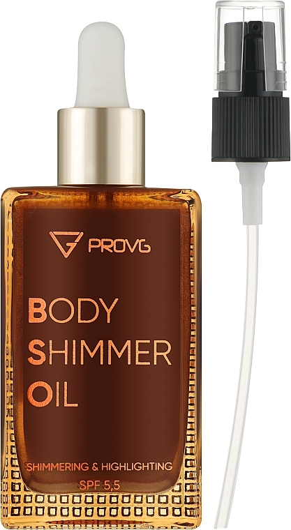 Масло для тела с шиммером - PROVG Body Shimmer Oil Bronze Tan SPF 5,5 — фото N3