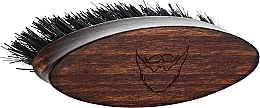 Щітка для бороди та вусів із щетиною кабана, плоска, 5 рядків - Gorgol — фото N2