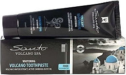 Парфумерія, косметика Відбілювальна зубна паста з активованим вугіллям - Santo Volcano Spa Whitening Toothpaste with Active Carbon