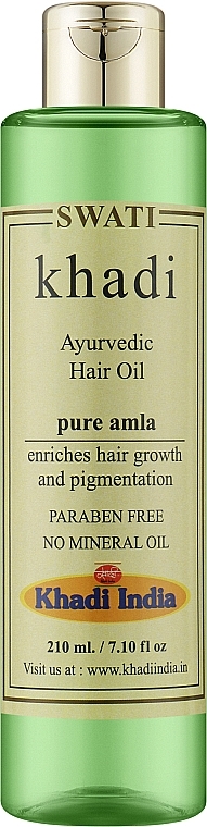 Аюрведическое масло для волос "Чистая амла" - Khadi Swati Ayurvedic Hair Oil — фото N1